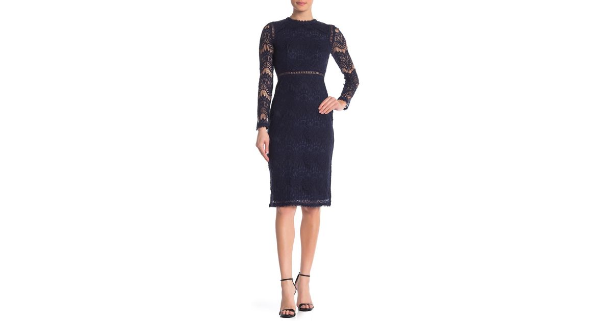 love by design lace long sleeve midi dress