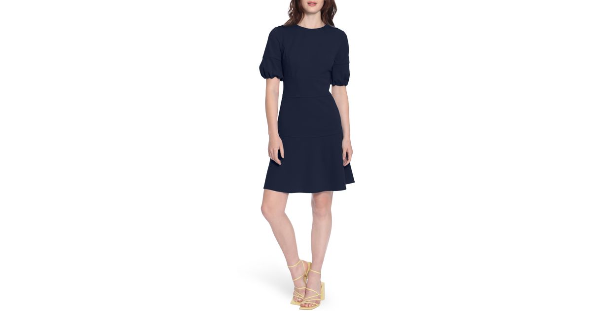 Donna Morgan Puff Sleeve Mini Dress In 