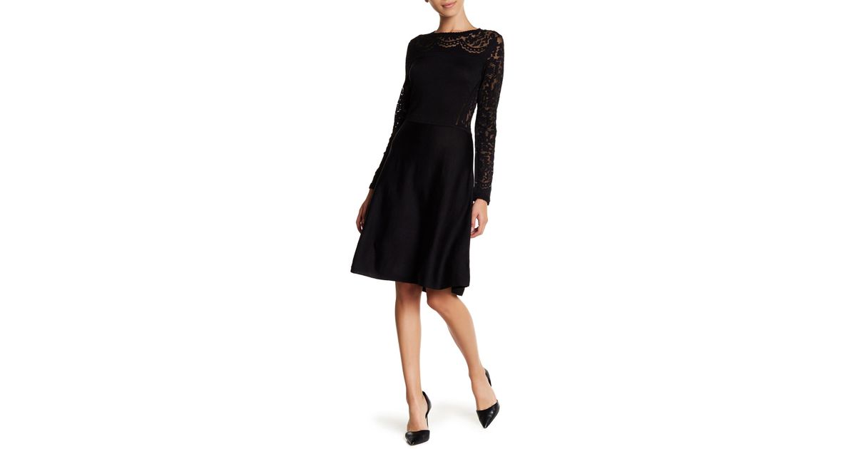 vince camuto black lace dress