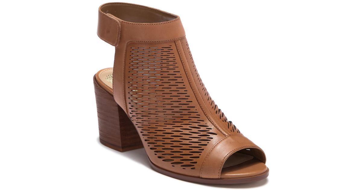 vince camuto lavette leather block heel sandal
