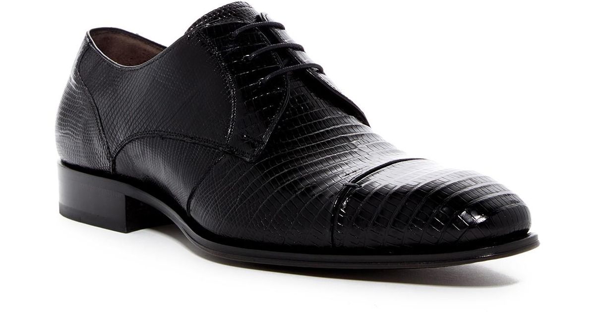 mezlan valdes genuine lizard cap toe derby