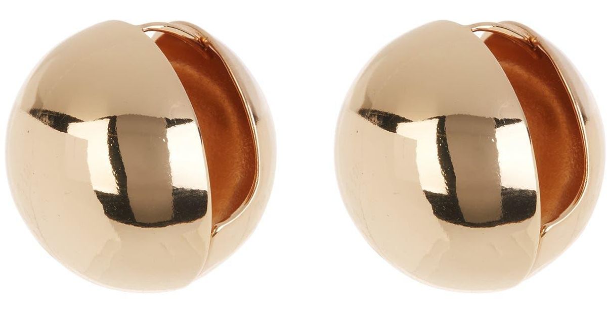 Tasha Oversize Ball Huggie Hoop Earrings in Metallic Lyst