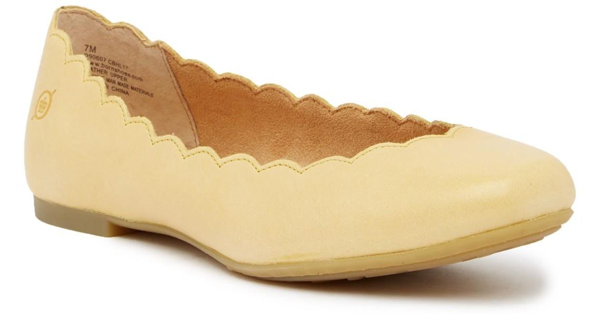born scalloped flats