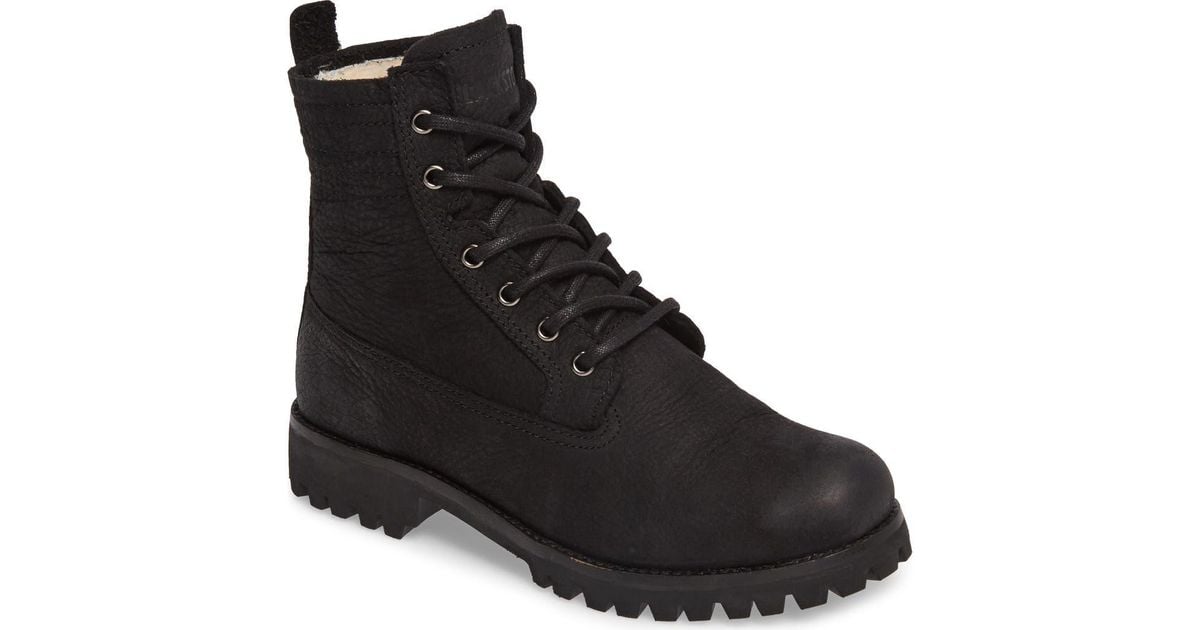 Blackstone Ol22 Lace-Up Boot With Genuine Shearling Lining in