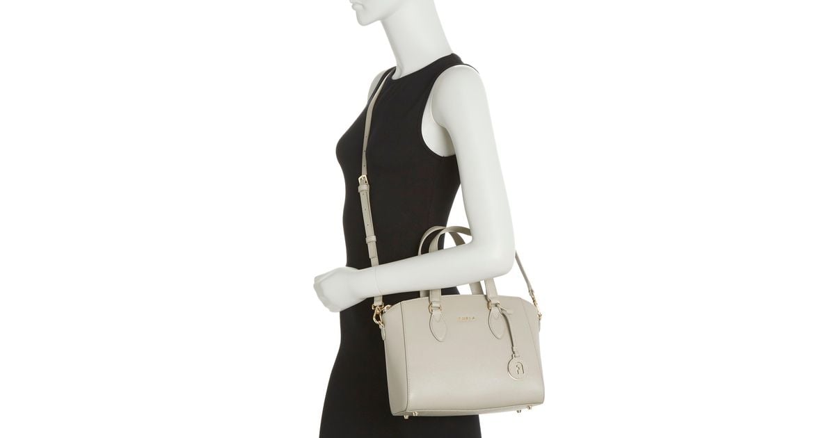 Furla Minerva Leather Satchel In Marmo C At Nordstrom Rack in Black Lyst