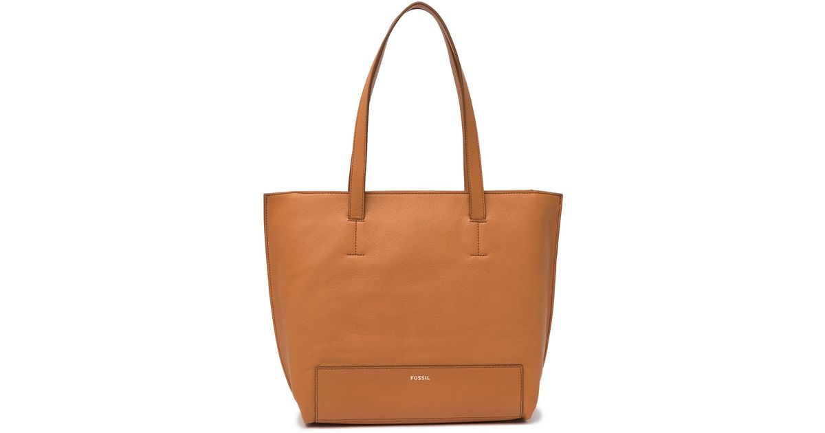 fossil madison leather tote