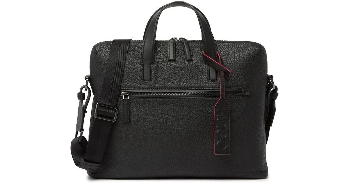 BOSS by Hugo Boss Victorian Leather Messenger Bag in Black for Men Lyst