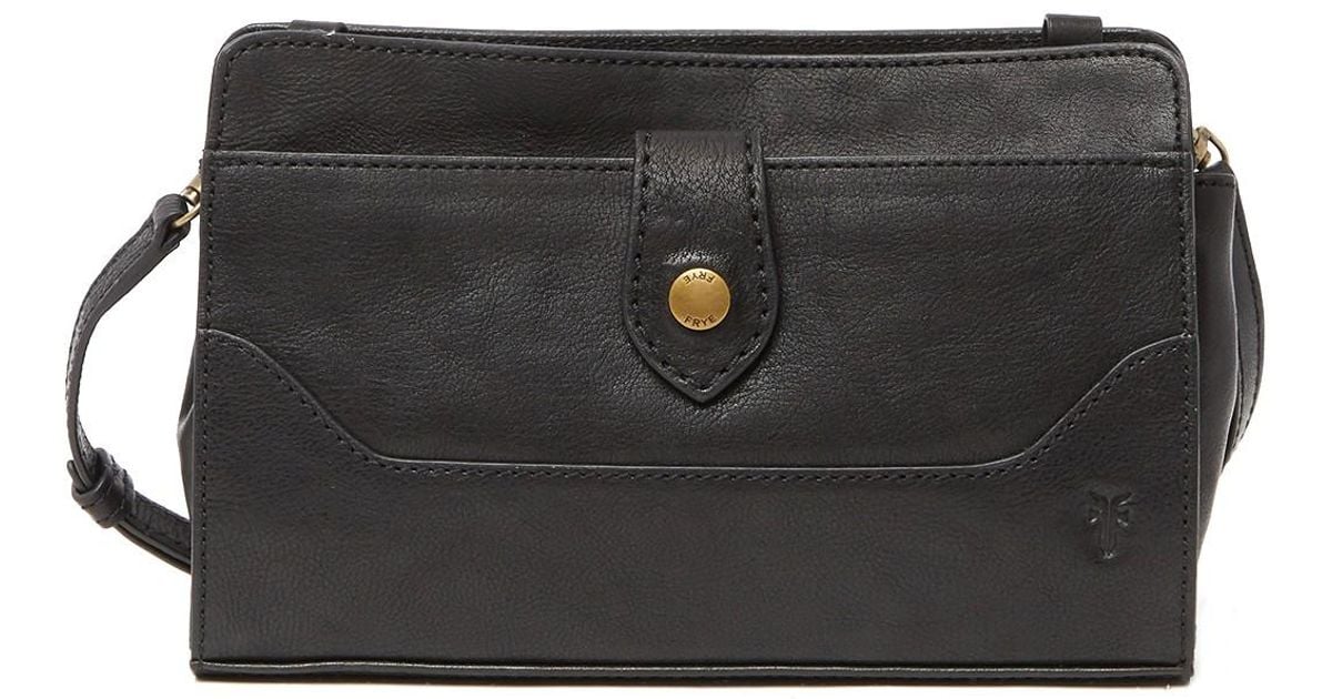 frye leather clutch