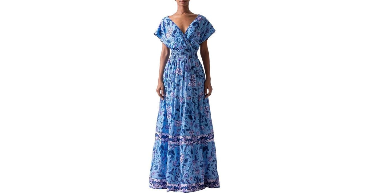 celina moon maxi dress celina moon long sleeve wrap mini dress CELINA MOON Short Sleeve Floral Maxi  Dress With Belt  VinNews Recommendations