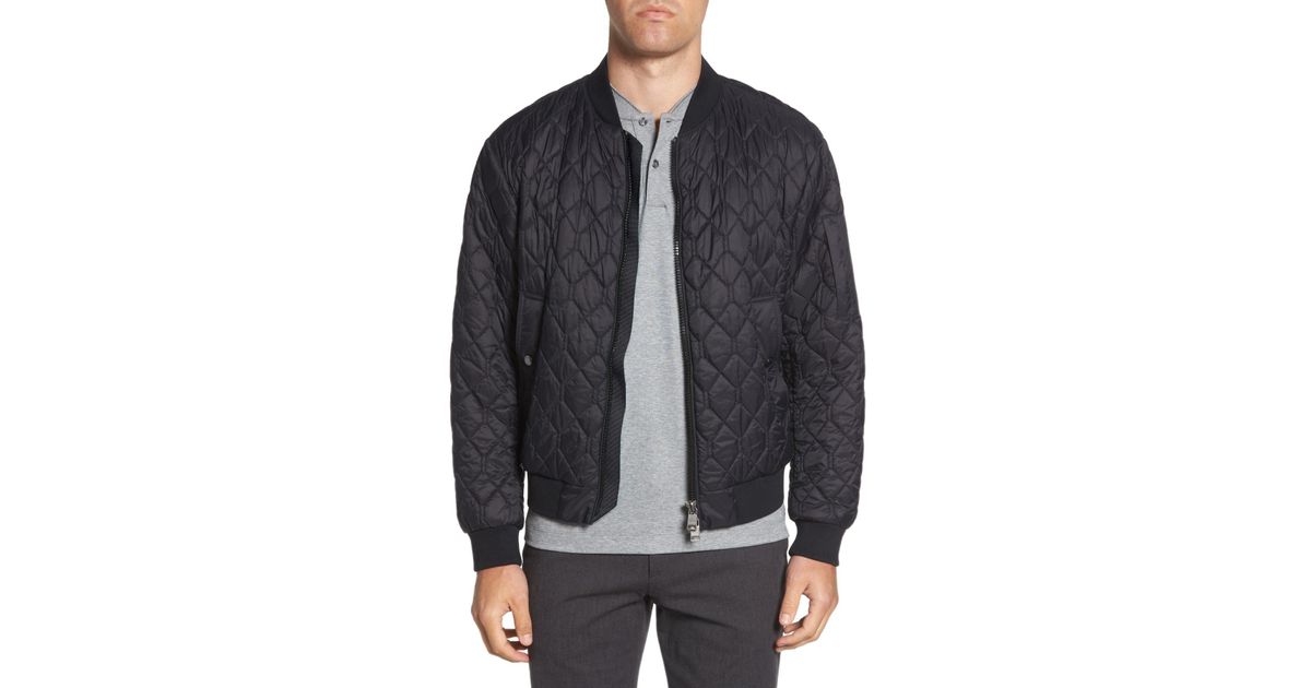 hugo boss quilted bomber jacket,therugbycatalog.com