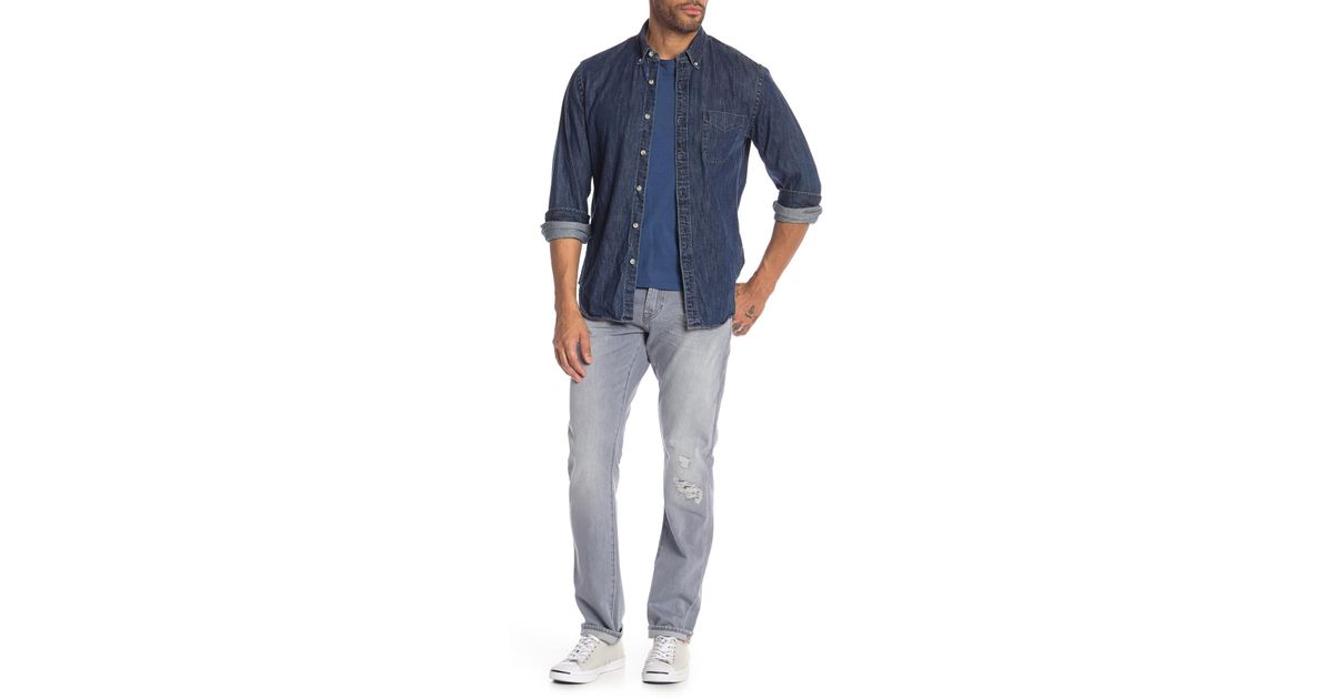 DL1961 Russell Slim Straight Slate Wash Denim Jeans