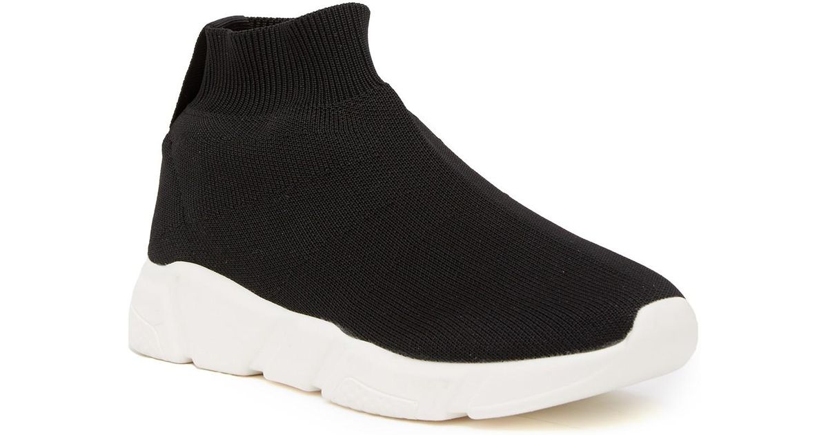 steve madden master sock trainers in black