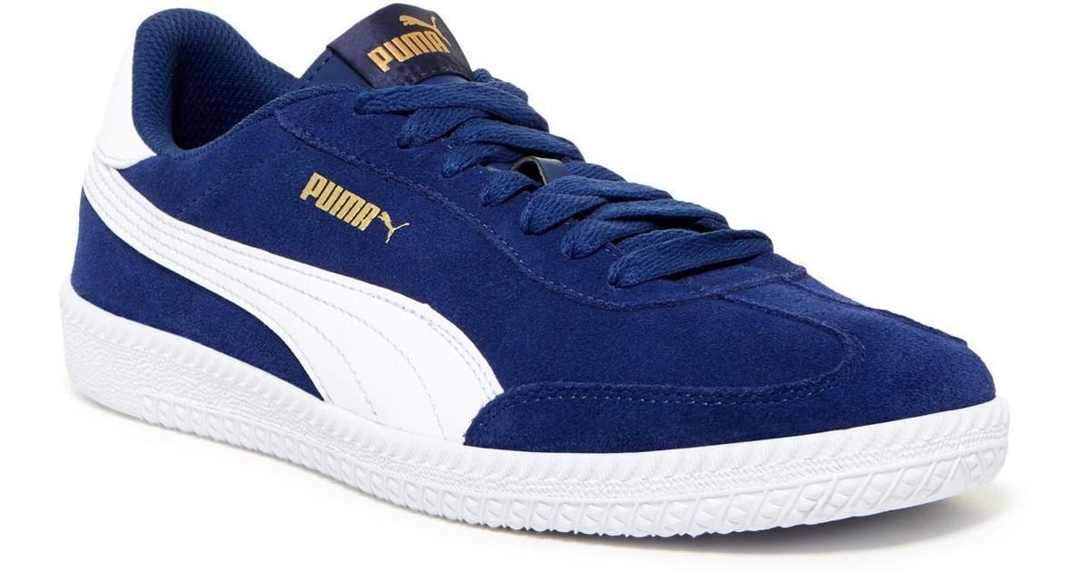 PUMA Leather Astro Cup Sneaker in Blue 