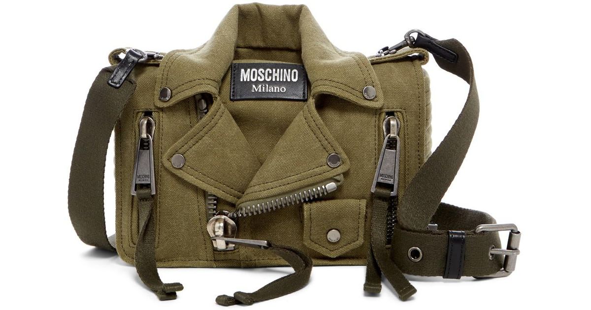 moschino biker backpack