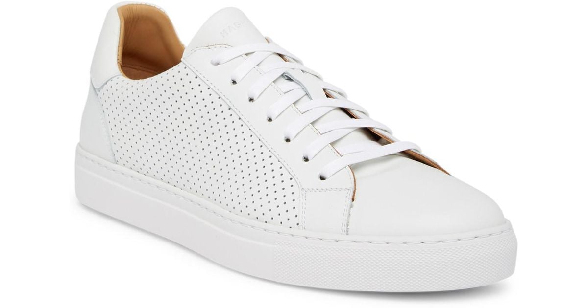 Magnanni Jose Leather Sneaker in White 