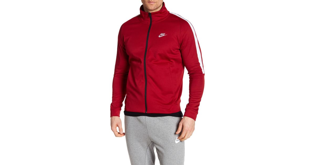 nike tribute jacket red