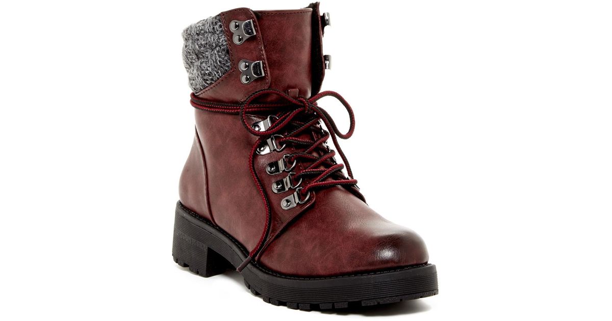 mia maylynn shearling trim boot