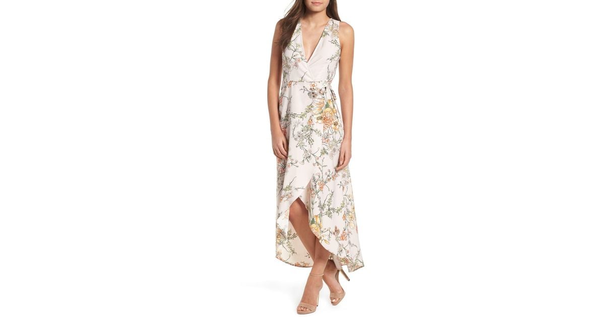 leith floral wrap dress