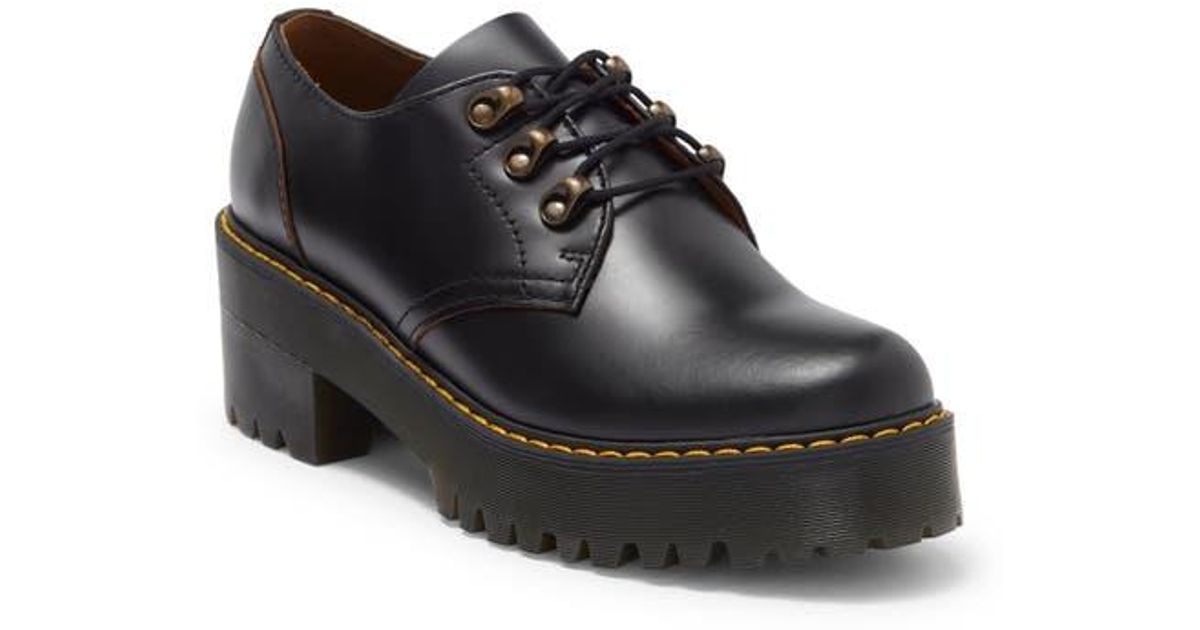Dr. Martens Leona Lug Sole Platform Derby in Black | Lyst