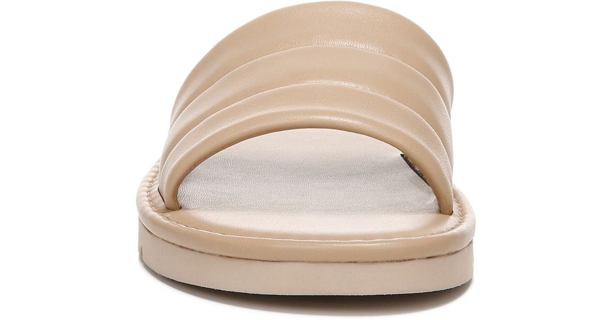 Vince Leather Olina Slide Sandal In Cappuccino- Dm At Nordstrom Rack in Natural | Lyst