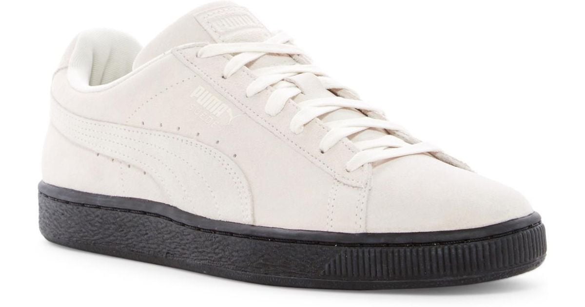 black trainers with white soles