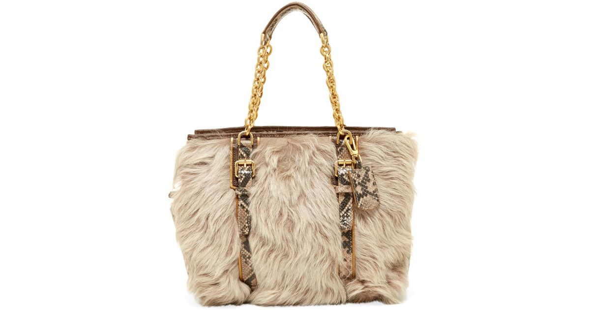 longchamp fur bag