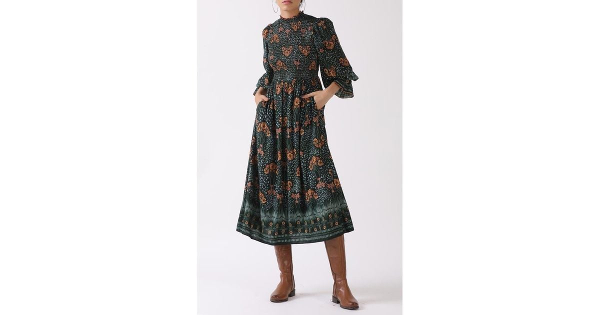 long sleeve scoop neck midi dress Brown Scoop Neck Backless Long Sleeve Midi Dress