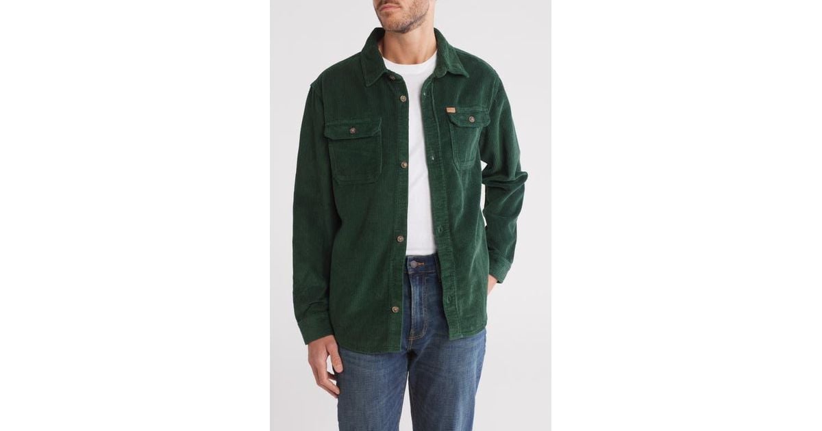 Buffalo David Bitton Jeremias Corduroy Shirt Jacket in Green for