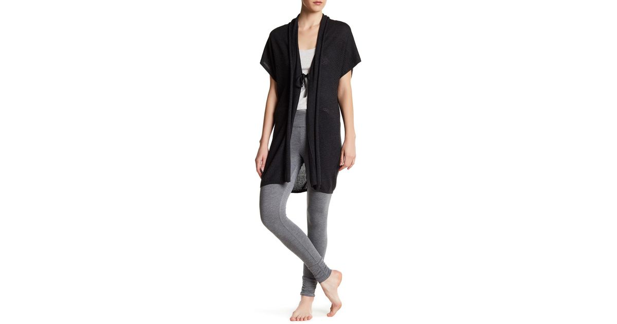 short sleeve longline cardigan
