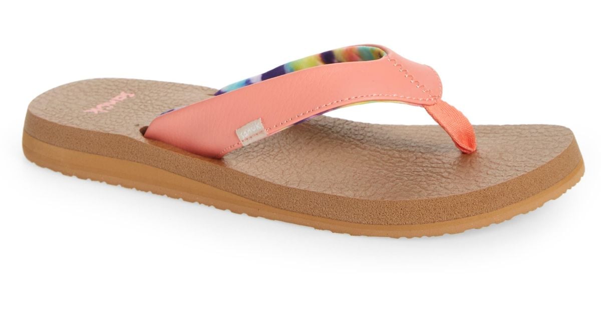sanuk yoga sandy flip flop