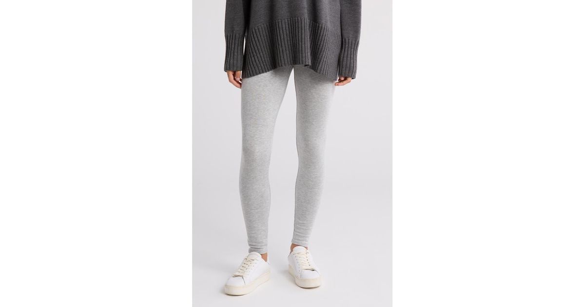 Eileen Fisher Tencel Lyocell Organic Cotton Crop Leggings in Gray Lyst