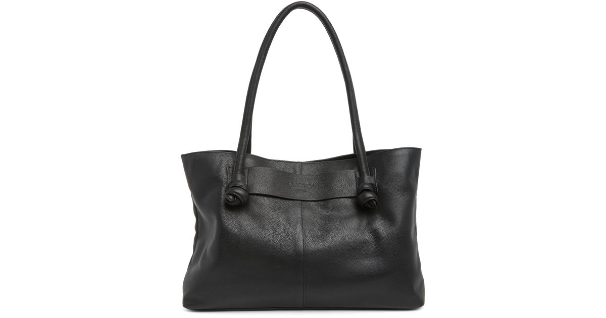 Lucky Brand Juli Leather Tote Bag in Black Lyst