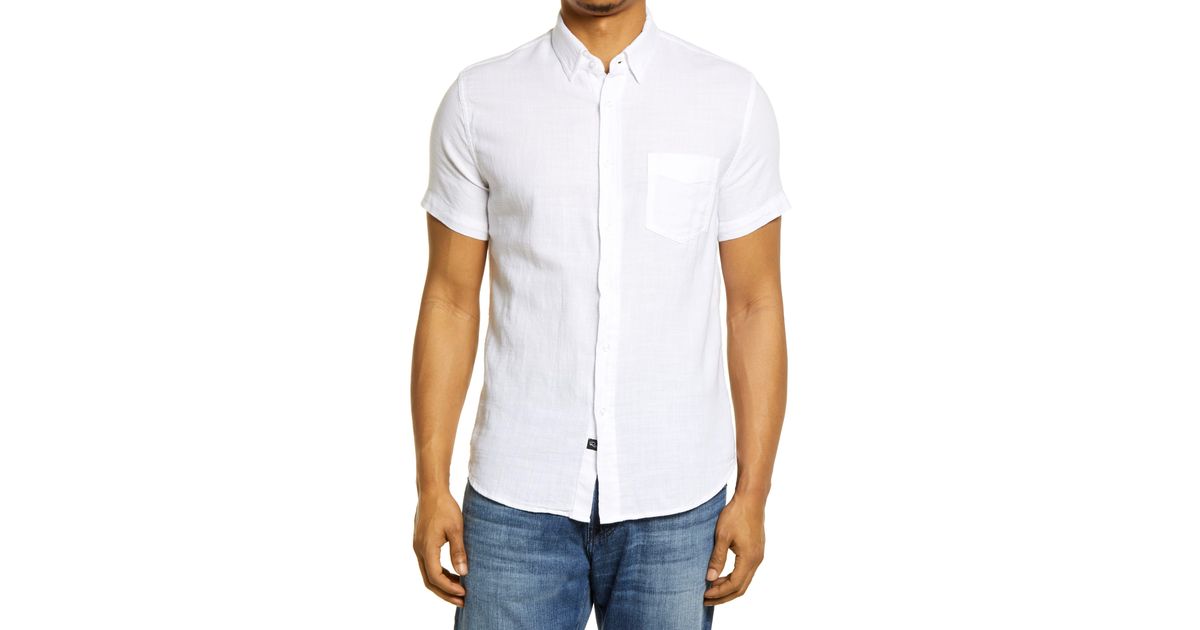Rails Fairfax Short Sleeve Button-up Cotton Shirt In White At Nordstrom ...