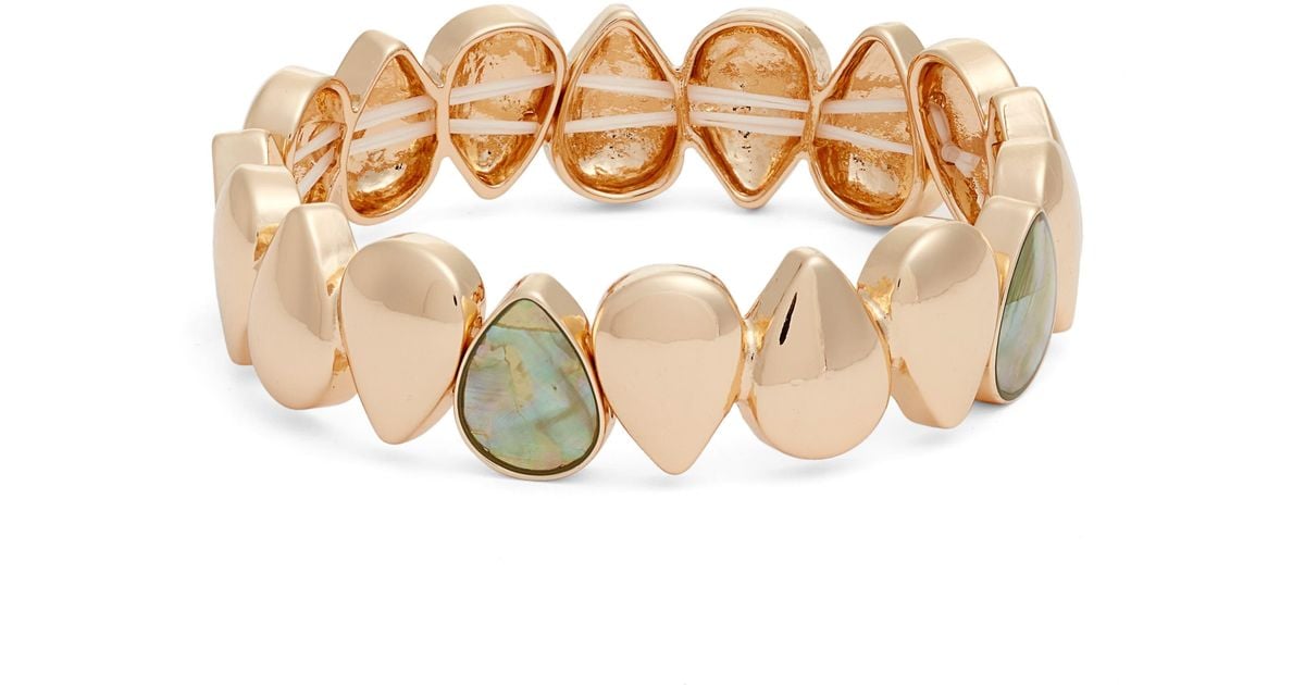 Nordstrom Rack Shell Teardrop Stretch Bracelet in White Lyst