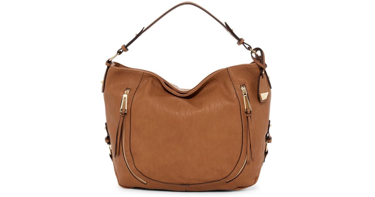 Jessica Simpson Roxanne Faux Leather Hobo Bag in Brown
