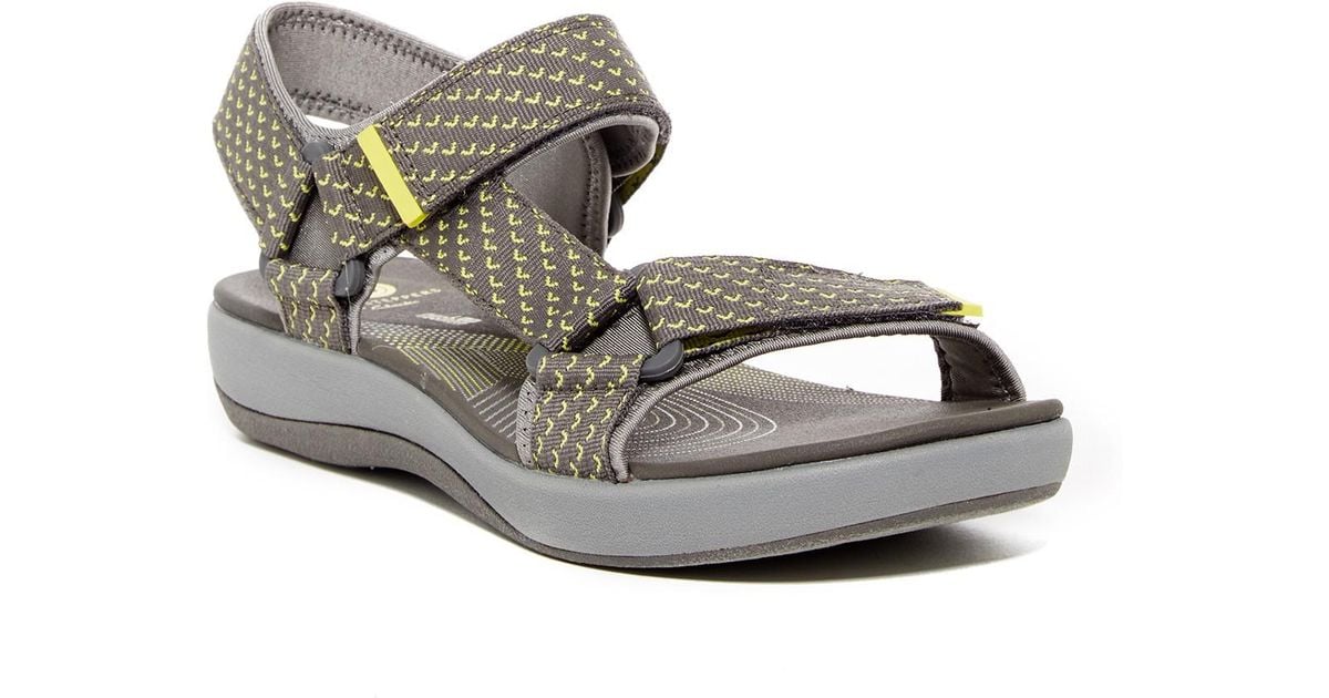 Clarks Synthetic Brizo Cady Cloudstepper Sandal in Grey (Gray) - Lyst