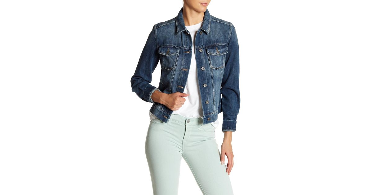 PAIGE Aveline Distressed Denim Jacket 
