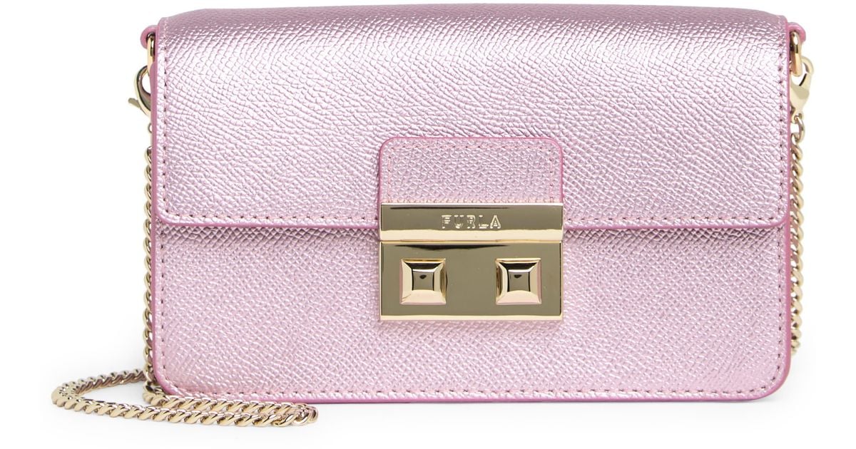 Furla Bella Mini Pouchette Crossbody in Pink Lyst