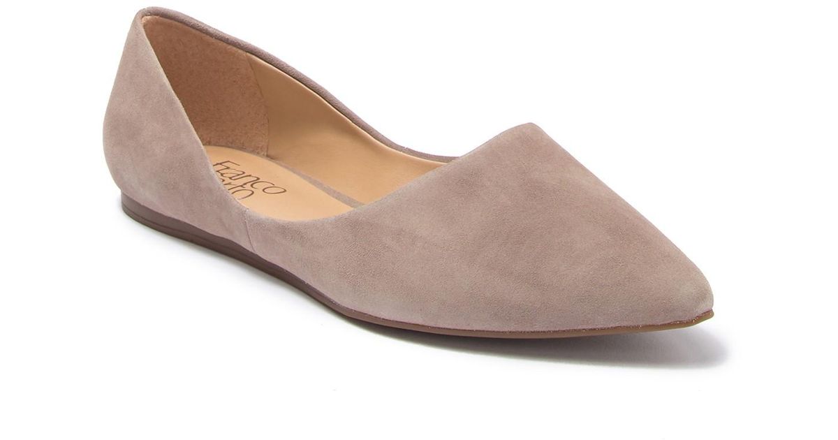 franco sarto hazeline leather pointed toe flat