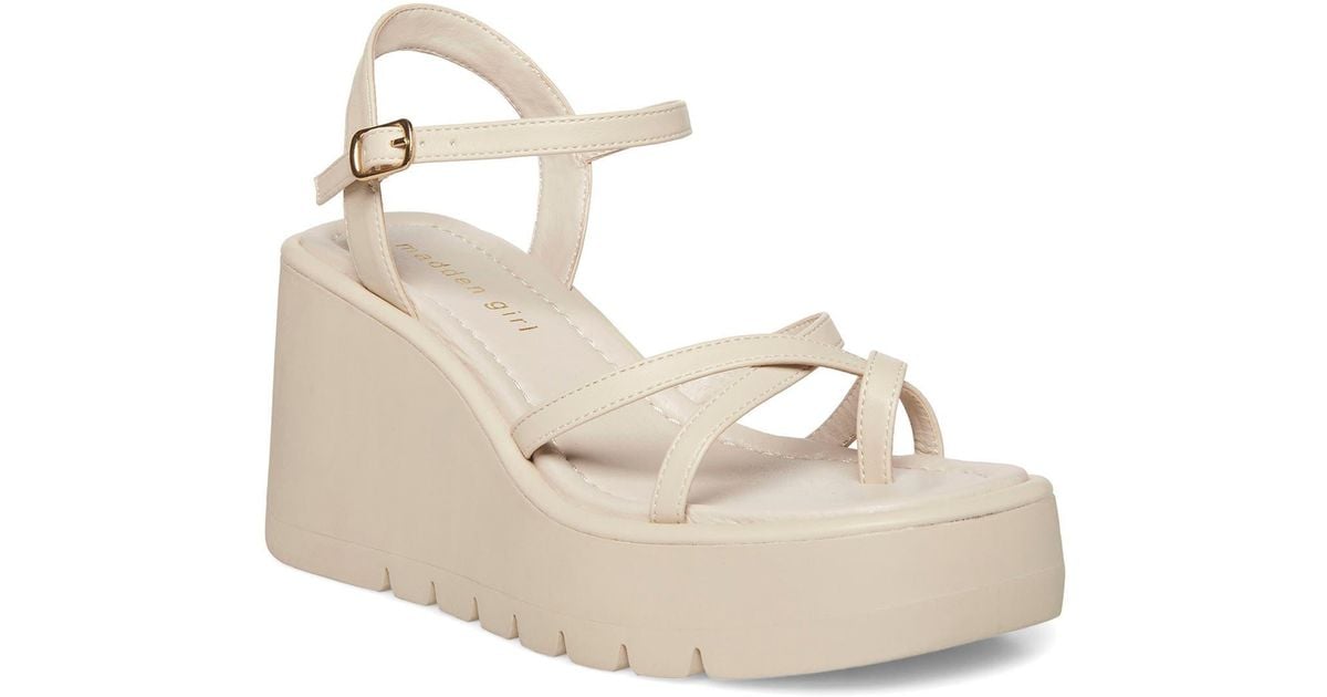Madden Girl Vault Slingback Wedge Sandal in Natural Lyst