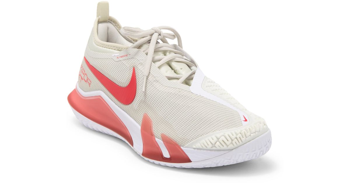 Nike React Vapor Nxt Hc Hard Court Tennis Shoe In Light Bone/lobster At