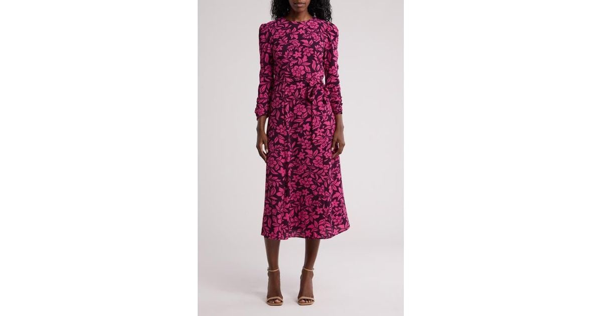 Eliza j floral print midi dress discount