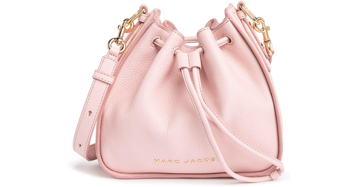 Marc Jacobs H131L01RE21-696 Peach Whip Pink With Gold Hardware Women's  North South Leather Crossbody Bag: Handbags