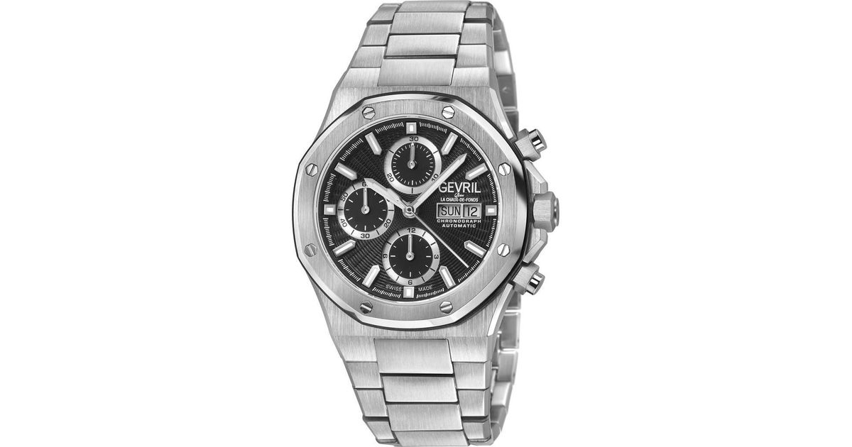 Gevil Gevril Kingsgate Chronograph Bracelet Watch, 42Mm in Metallic for Men ...