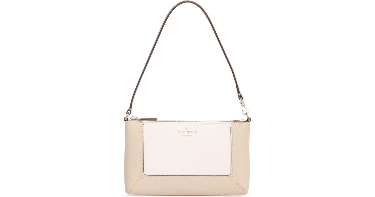 Kate Spade Lena Colorblock Leather Shoulder Bag in Natural | Lyst