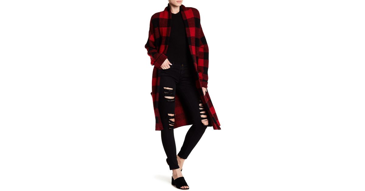 dex check sweater coat