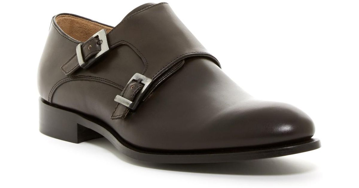 Gordon Rush Leather Bryce Monk Strap Shoe in Brown for Men