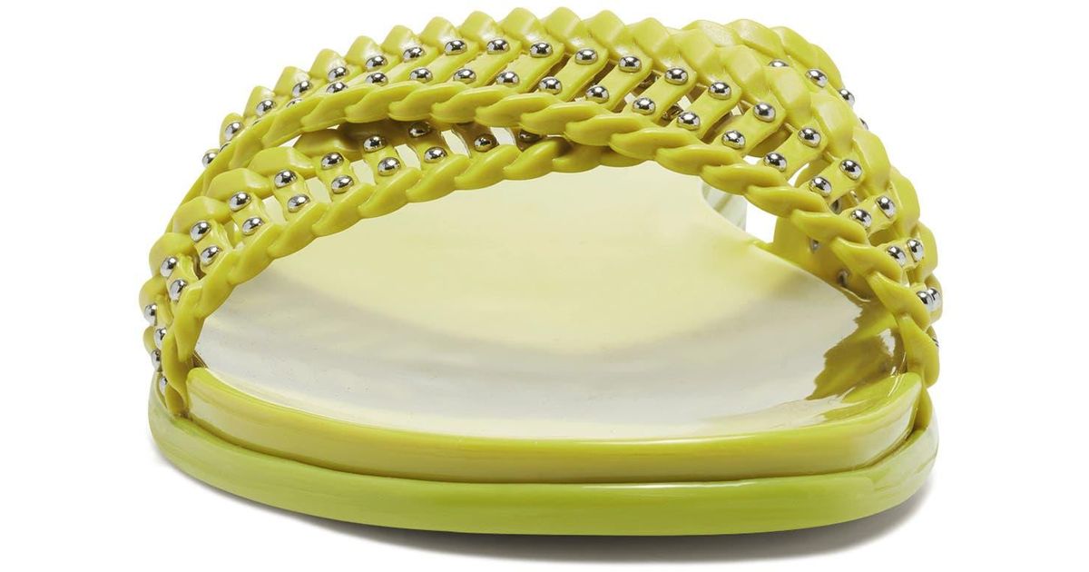 Vince Camuto Erinda Slide Sandal In Key Lime At Nordstrom Rack in Yellow | Lyst
