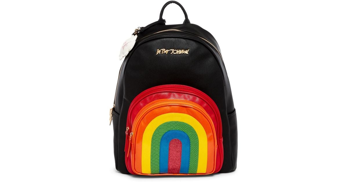 betsey johnson rainbow backpack