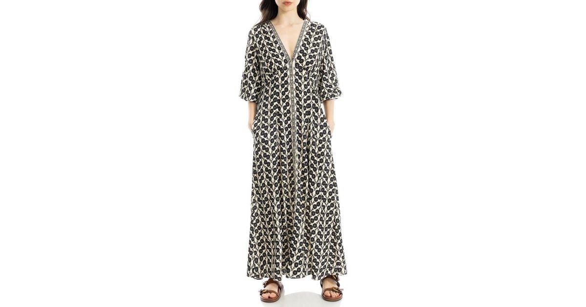 max studio maxi dress nordstrom rack Nordstrom Rack Max Studio Clothing Online Max Studio Floral Long Sleeve Linen Blend Maxi Dress In